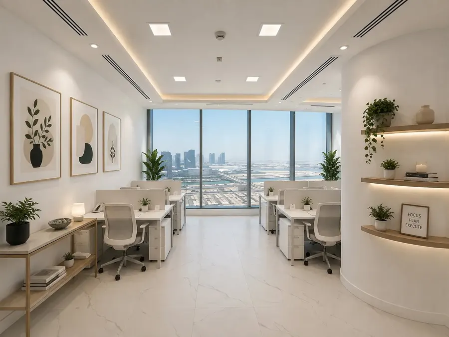 Flexi desk and hot desk office space in ADGM at Aegis Coworking, Al Reem Island
